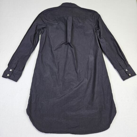 Faherty Whitney Organic Cotton Shirtdress Washed Black Casual Lagenlook Beachy M - Picture 6 of 16